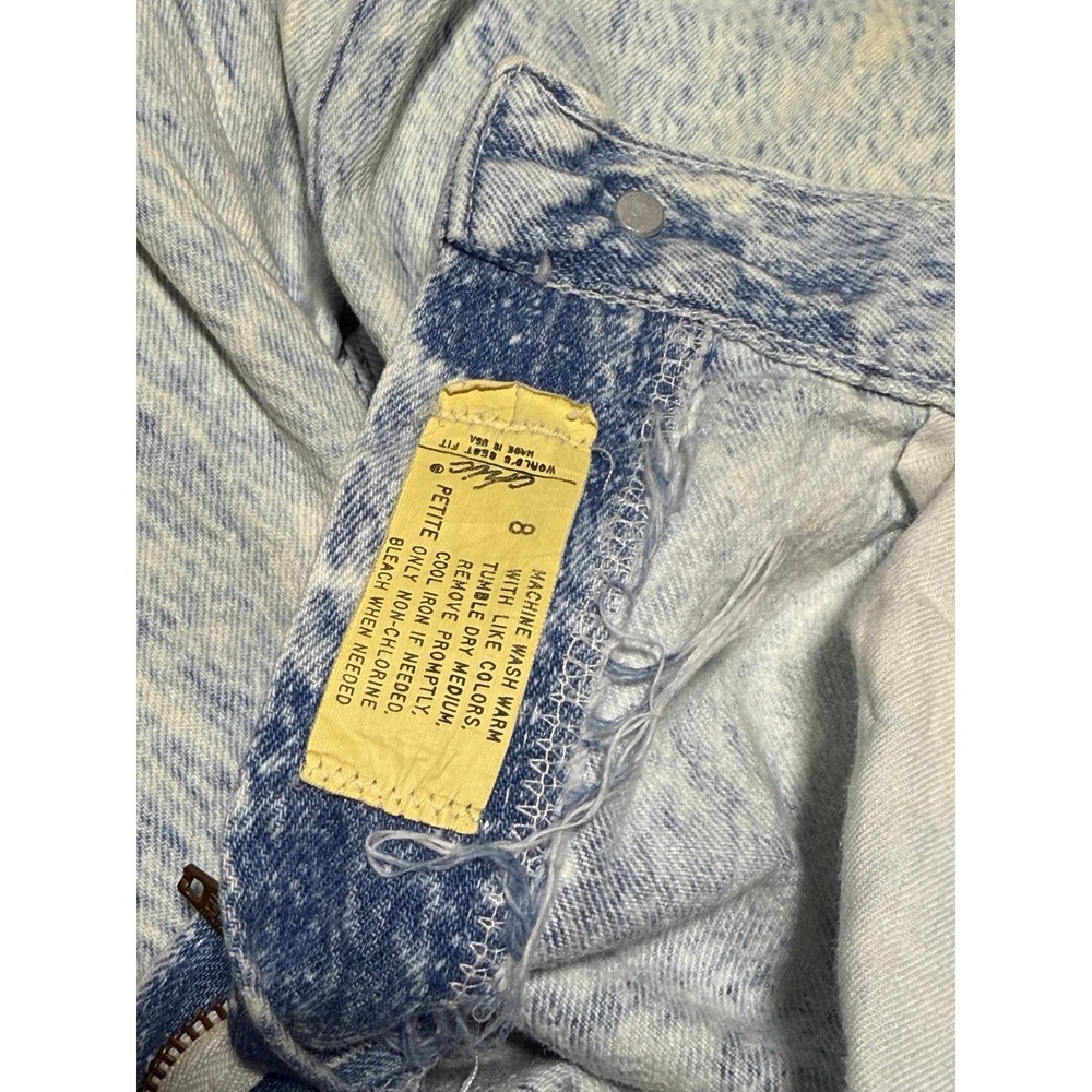 Vintage 90's Chic Womens Blue Acid Wash High Waist Jeans Size 8 pet Made in USA - Picture 8 of 11